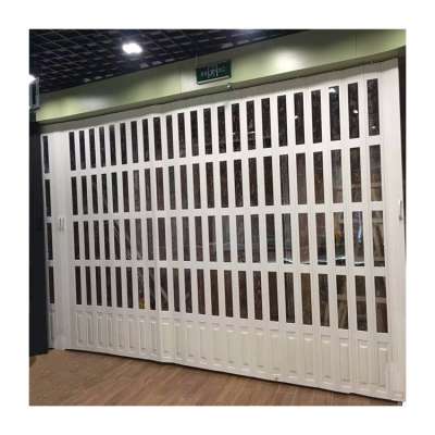 Commercial Transparent Polycarbonate PVC Plastic and Aluminum Panels Customized Folding Doors