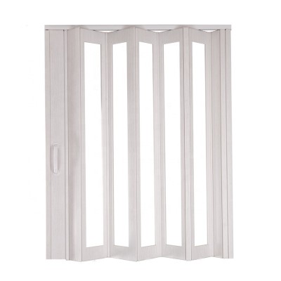 Cheap Plastic glass sliding PVC folding door for bathroom