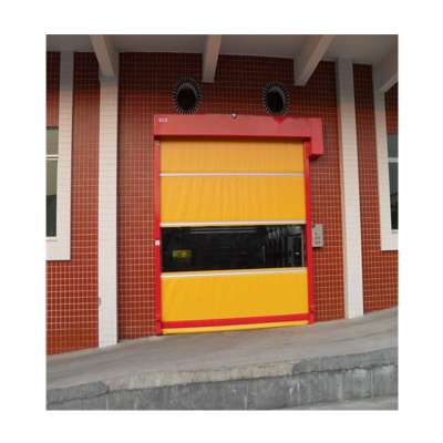 Latest design light sensor pvc high speed rolling door