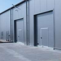 Automatic Overhead Sectional Industrial Door with Pedestrian Door