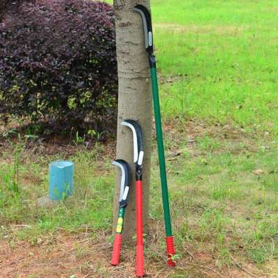 Long handle welded steel pipe outdoor garden wood cutting agricultural curved head sickle