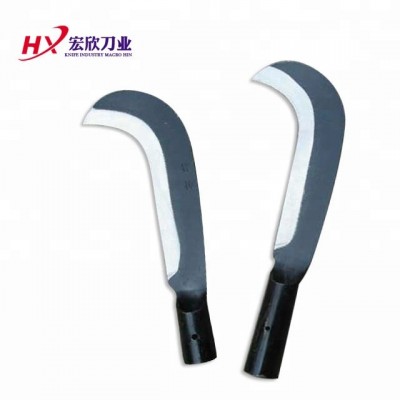 Agricultural non - grinding outdoor cutting bamboo handle curved head sickle lengthened